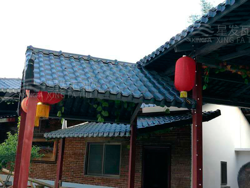 園林建筑搭建樹(shù)脂瓦涼亭，將景觀(guān)與藝術(shù)融合，別具一格！